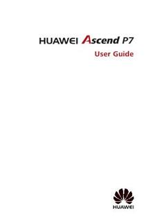 Huawei Ascend P7 manual. Camera Instructions.